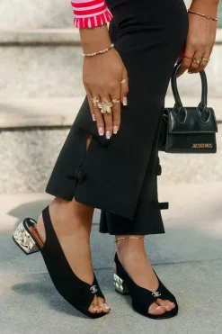 Clearance CheBello Zamszowe Eleganckie Sandały Damskie 4724 Czarne Czarny