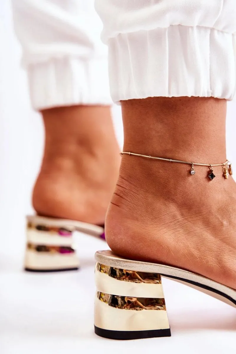 Hot Boto Zamszowe Klapki Damskie Na Obcasie Fuksja Perry