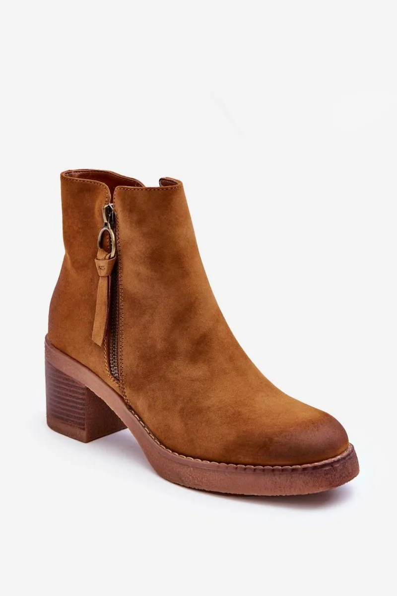 Sale Boto Zamszowe Klasyczne Botki Damskie Brązowe Limoso