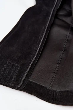 Clearance Boto Zamszowe Kozaki Na Słupku Zamek Czarne Lissara Czarny