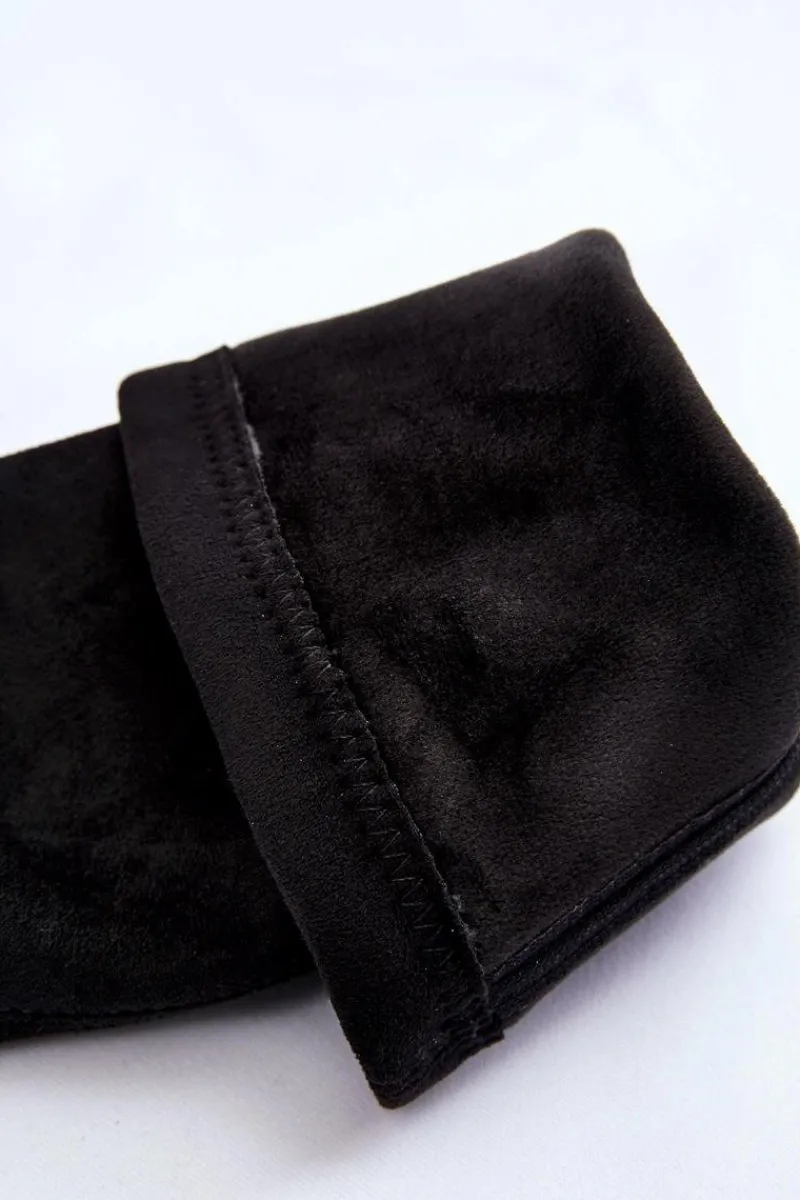 Boto Zamszowe Kozaki Przed Kolano Na Platformie Czarne Lemar Spectrum