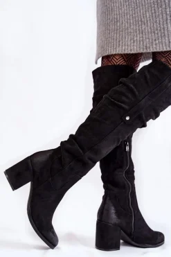 Sale Boto Zamszowe Kozaki Za Kolano La.Fi 270065B-SU Czarne