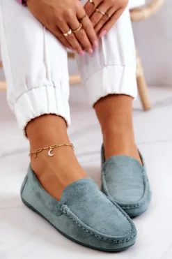 Loafersy Damskie|Mokasyny Damskie Zamszowe><noscript><img width=