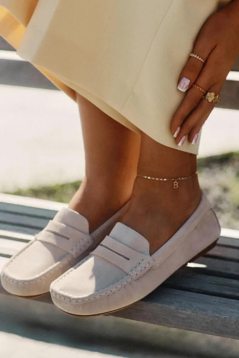 Big Star Shoes Zamszowe Mokasyny Damskie Big Star RR274947 Beżowe Beżowy