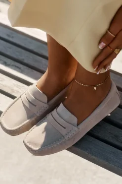 Big Star Shoes Zamszowe Mokasyny Damskie Big Star RR274947 Beżowe Beżowy