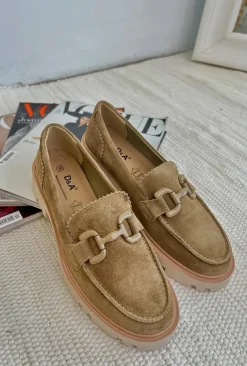 Online Damskie buty S.Barski Zamszowe Mokasyny Damskie Z Ozdobą D&A TW117 Brązowe Brązowy