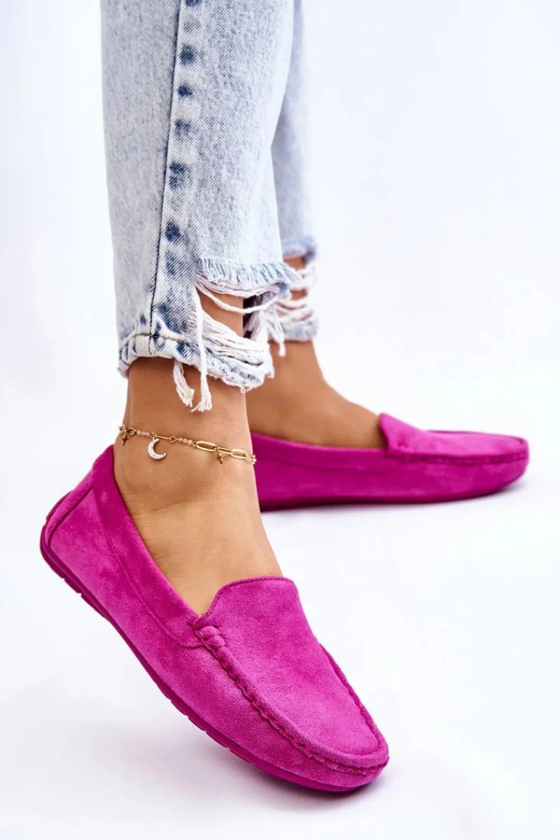 Sale Zamszowe Mokasyny Damskie Fioletowe Morreno Damskie Loafersy Damskie|Mokasyny Damskie Zamszowe