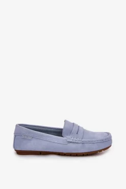 Loafersy Damskie|Mokasyny Damskie Zamszowe></noscript>Big Star Shoes Zamszowe Mokasyny Damskie Big Star RR274943 e Niebieski
