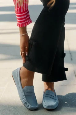 Loafersy Damskie|Mokasyny Damskie Zamszowe></noscript>Big Star Shoes Zamszowe Mokasyny Damskie Big Star RR274943 e Niebieski