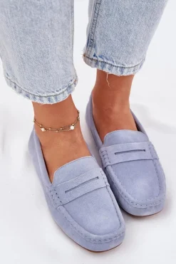 Loafersy Damskie|Mokasyny Damskie Zamszowe></noscript>Big Star Shoes Zamszowe Mokasyny Damskie Big Star RR274943 e Niebieski