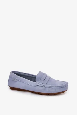 Loafersy Damskie|Mokasyny Damskie Zamszowe></noscript>Big Star Shoes Zamszowe Mokasyny Damskie Big Star RR274943 e Niebieski