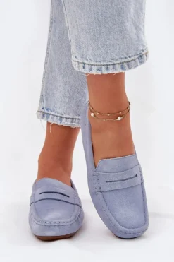 Loafersy Damskie|Mokasyny Damskie Zamszowe></noscript>Big Star Shoes Zamszowe Mokasyny Damskie Big Star RR274943 e Niebieski