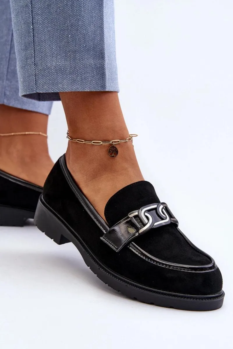 Outlet Damskie buty S.Barski Zamszowe Mokasyny Damskie S.Barski HY350A