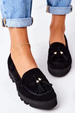 Online Boto Zamszowe Mokasyny Lewski Shoes 3053 Czarne