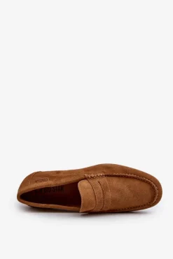 Best Big Star Shoes Zamszowe Mokasyny Męskie Big Star NN174226 Camel