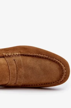 Best Big Star Shoes Zamszowe Mokasyny Męskie Big Star NN174226 Camel