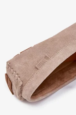 Discount Big Star Shoes Zamszowe Mokasyny Męskie Big Star RR174050 Beżowe Beżowy