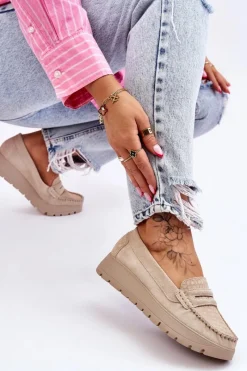 Mokasyny Na Platformie|Mokasyny Damskie Zamszowe><noscript><img width=