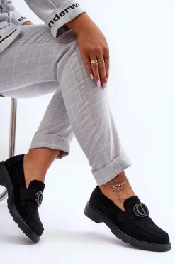 Discount Zamszowe Mokasyny Na Platformie Czarne Jarren Damskie Mokasyny Na Platformie|Mokasyny Damskie Zamszowe