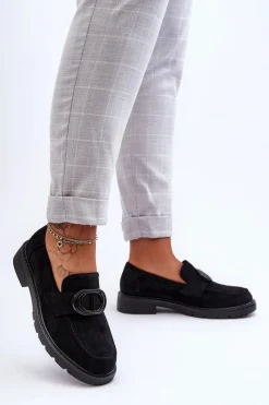 Discount Zamszowe Mokasyny Na Platformie Czarne Jarren Damskie Mokasyny Na Platformie|Mokasyny Damskie Zamszowe