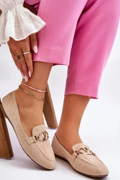 Mokasyny Damskie Zamszowe><noscript><img width=