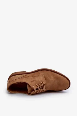 Sale Big Star Shoes Zamszowe Męskie Półbuty Big Star NN174213 Camel