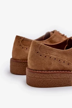 Sale Big Star Shoes Zamszowe Męskie Półbuty Big Star NN174213 Camel