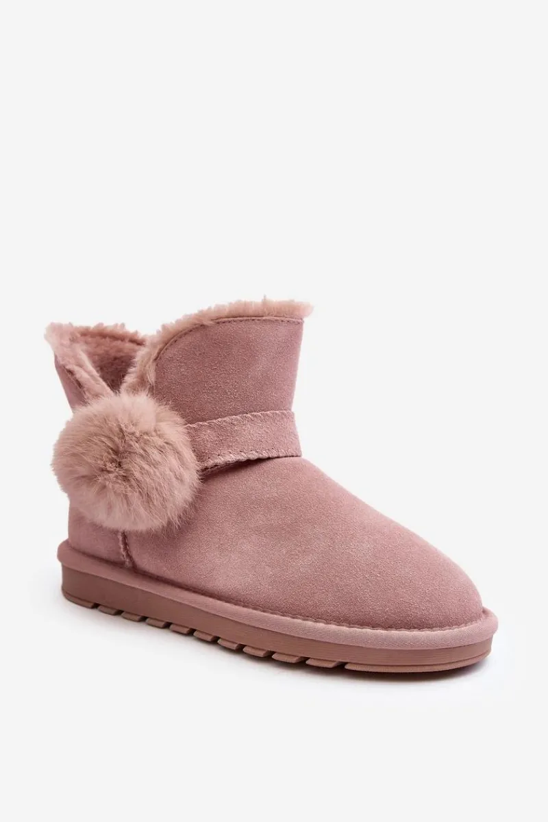 Online Zamszowe Śniegowce Damskie Z Wycięciami Różowe Eraclio Damskie Śniegowce Damskie