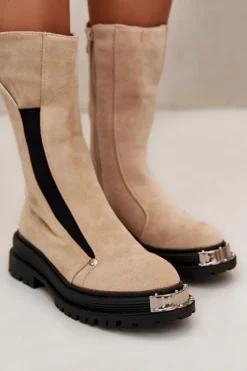 Czarne Botki|Botki Zimowe Damskie><noscript><img width=