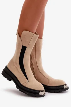 Czarne Botki|Botki Zimowe Damskie><noscript><img width=