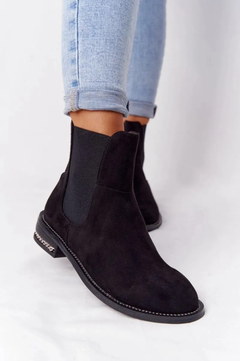 Sale Boto Zamszowe Ocieplane Botki Sztyblety Lu Boo Czarne