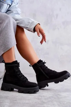 Damskie Trapery|Botki Sznurowane><noscript><img width=