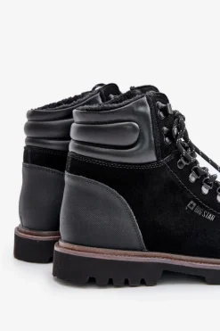 Online Big Star Shoes Zamszowe Ocieplane Botki Trapery Męskie Big Star OO174643 Hi-Poly System Czarne Czarny