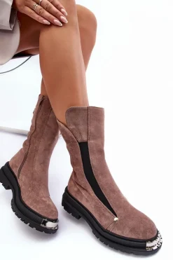 Czarne Botki|Botki Zimowe Damskie><noscript><img width=