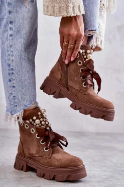 Botki Sznurowane|Botki Zimowe Damskie><noscript><img width=