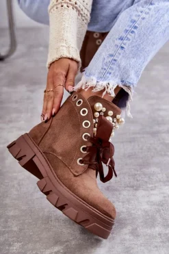 Botki Sznurowane|Botki Zimowe Damskie><noscript><img width=