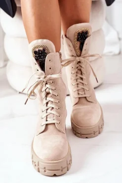 Botki Sznurowane|Botki Zimowe Damskie><noscript><img width=