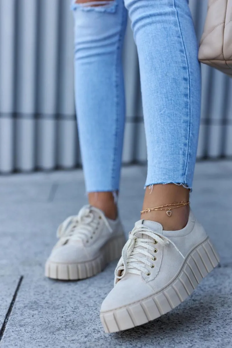 Półbuty Skórzane>Boto Zamszowe Półbuty Lewski Shoes 3163 Jasnobeżowe