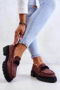 Online Boto Zamszowe Półbuty Loafery La.Fi Brązowe Sapphira