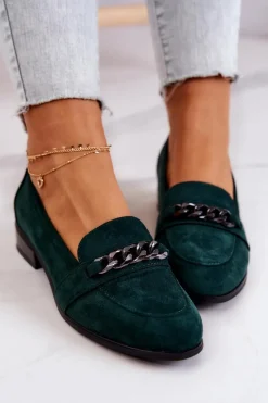 Mokasyny Damskie Zamszowe><noscript><img width=