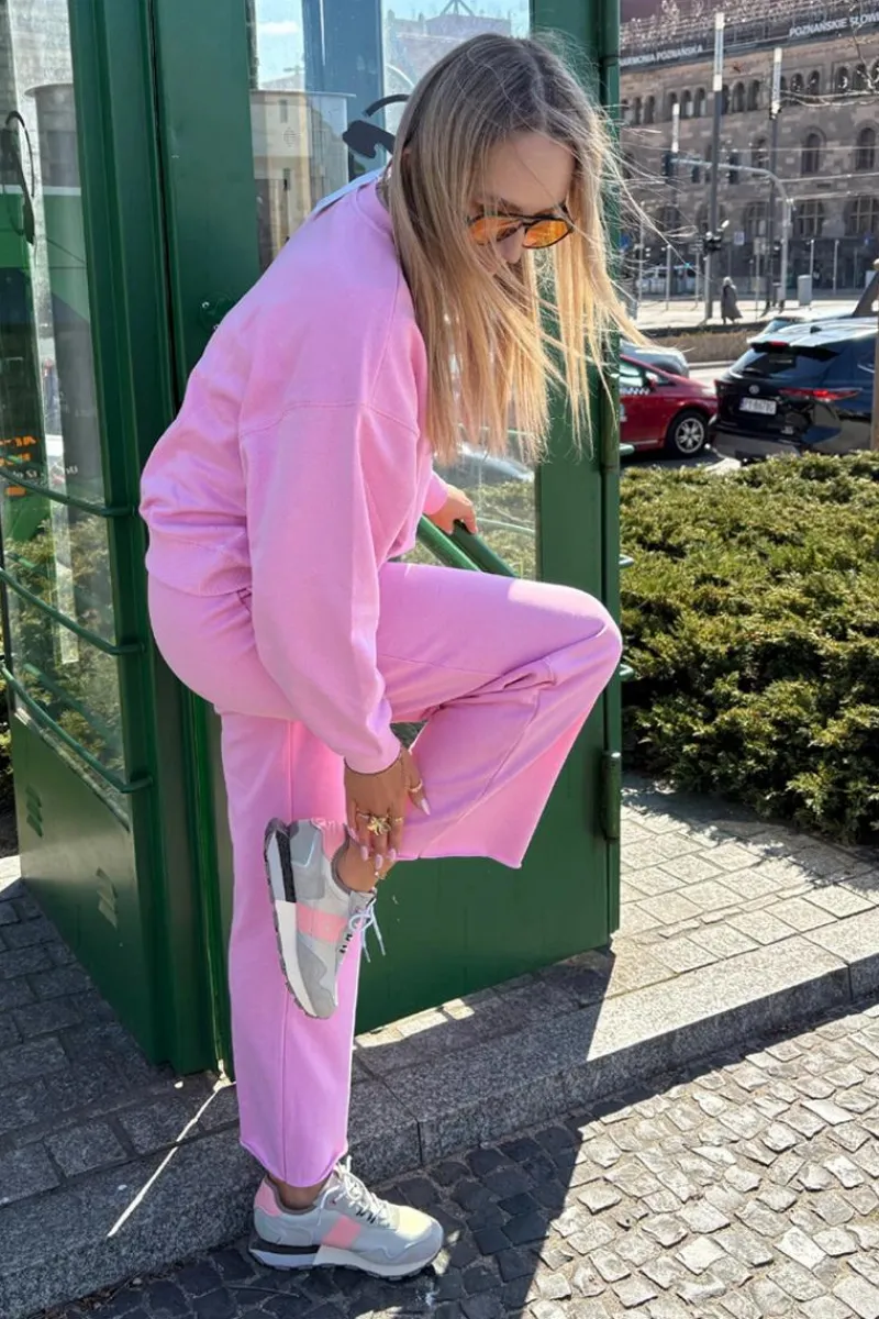 Sale Zamszowe Sneakersy Damskie Big Star RR274243 HI-POLY SYSTEM Szaro-Różowe Damskie Buty Sportowe Big Star|Sneakersy Damskie