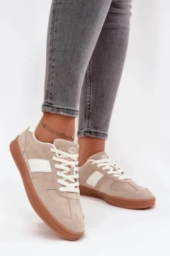 Online Buty damskie Vinceza Zamszowe Sneakersy Damskie Vinceza 14029 Beżowe Beżowy