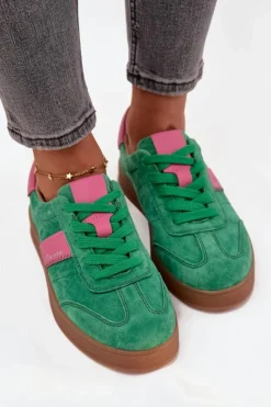 Sneakersy Damskie>Buty damskie Vinceza Zamszowe Sneakersy Damskie Vinceza 79576 Zielone Zielony