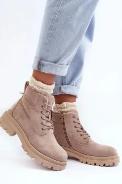 Damskie Trapery|Botki Sznurowane><noscript><img width=