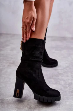 Botki Na Słupku|Czarne Botki><noscript><img width=