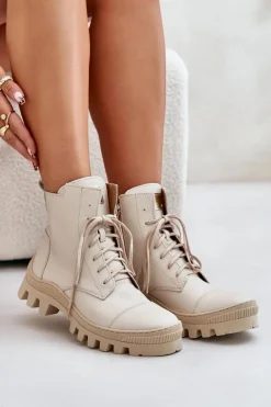 Damskie Trapery|Brązowe I Beżowe Botki><noscript><img width=