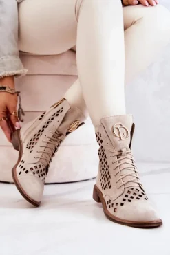 Botki Wiosenne|Brązowe I Beżowe Botki><noscript><img width=