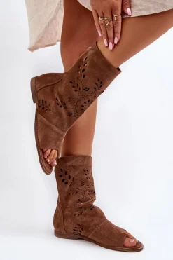 Sandały Z Cholewką|Sandały Płaskie><noscript><img width=