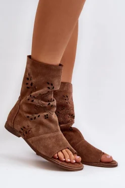 Sandały Z Cholewką|Sandały Płaskie><noscript><img width=