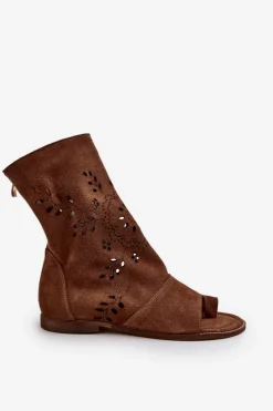 Sandały Z Cholewką|Sandały Płaskie><noscript><img width=